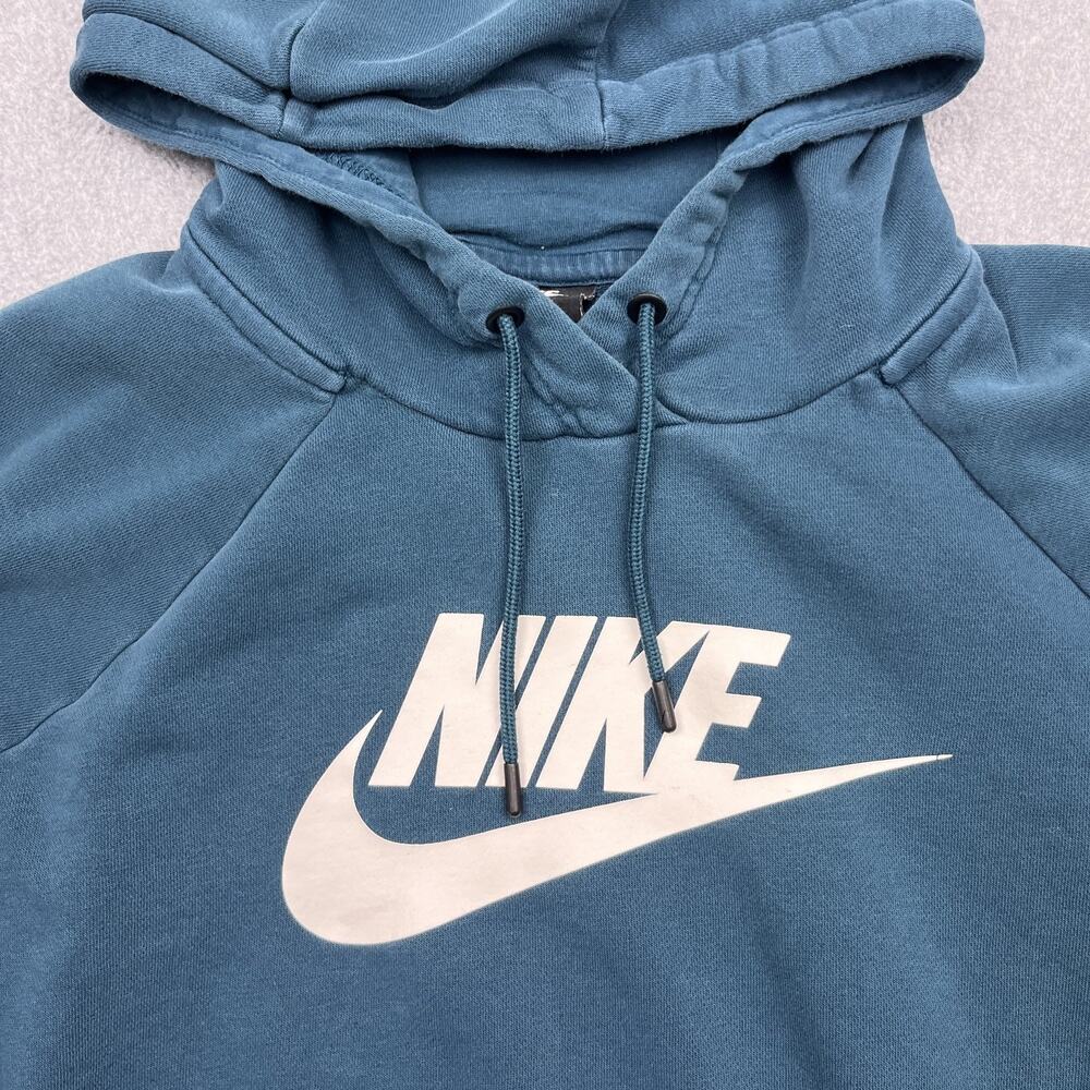 Nike Hoodie Mens Medium Blue Drawstring Sweatshirt Long Sleeve - Picture 2 of 8